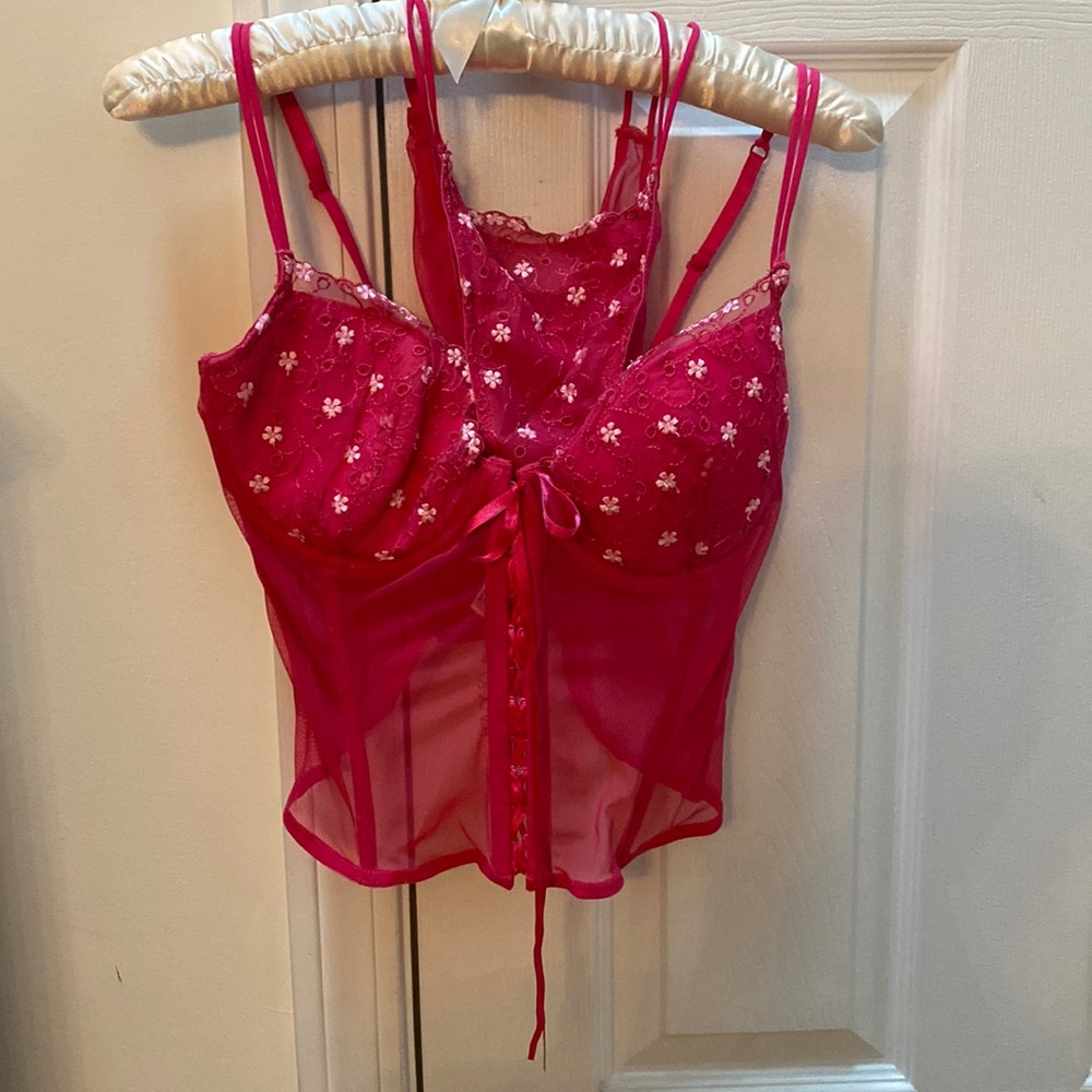 NWT La SENZA Corset Bra and Matching Panties, Size L/G